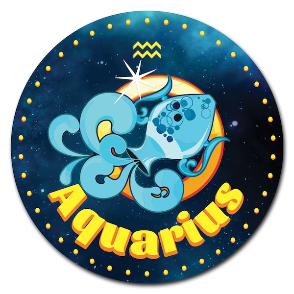 Aquarius Circle Corrugated Plastic Sign